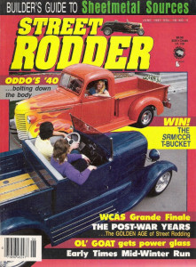 STREET RODDER 1987 JUNE - 'A' PICKUP BACK PANEL REPLACED, BODY TO FRAME MATE